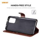 For Xiaomi Redmi Note 10 4G / Note 10S ENKAY Hat-Prince Horizontal Flip PU Leather Case with Holder & Card Slots & Wallet(Brown) - 4