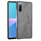 For Sony Xperia 10 III Shockproof Crocodile Texture PC + PU Case(Black) - 1