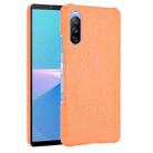 For Sony Xperia 10 III Shockproof Crocodile Texture PC + PU Case(Orange) - 1