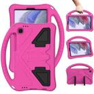 For Samsung Galaxy Tab A7 Lite 8.7(2021) T225 EVA Flat Anti Falling Protective Case Shell with Holder(Rose Red) - 1