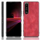 For Sony Xperia 1 III Shockproof Sewing Cow Pattern Skin PC + PU + TPU Case(Red) - 1