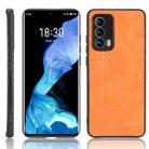 For Meizu 18 Shockproof Sewing Cow Pattern Skin PC + PU + TPU Case(Orange) - 1