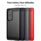 For Huawei P50 Pro MOFI Gentleness Series Brushed Texture Carbon Fiber Soft TPU Case(Red) - 7
