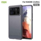 For Xiaomi Mi 11 Ultra MOFI Gentleness Series Brushed Texture Carbon Fiber Soft TPU Case(Gray) - 1