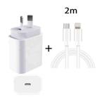 20W PD 3.0 Travel Fast Charger Power Adapter with USB-C / Type-C to 8 Pin Fast Charge Data Cable, AU Plug(2m) - 1