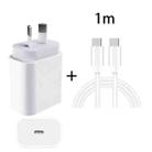 20W PD 3.0 Travel Fast Charger Power Adapter with USB-C / Type-C to Type-C Fast Charge Data Cable, AU Plug(1m) - 1