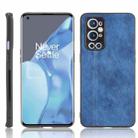 For OnePlus 9 Pro Shockproof Sewing Cow Pattern Skin PC + PU + TPU Case(Blue) - 1
