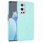 For OnePlus 9 Pro Shockproof Crocodile Texture PC + PU Case(Light Green) - 1