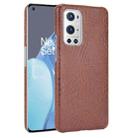 For OnePlus 9 Pro Shockproof Crocodile Texture PC + PU Case(Brown) - 1