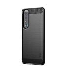 For Sony Xperia 1 lll MOFI Gentleness Series Brushed Texture Carbon Fiber Soft TPU Case(Black) - 1