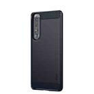 For Sony Xperia 1 lll MOFI Gentleness Series Brushed Texture Carbon Fiber Soft TPU Case(Blue) - 1