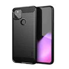 For Google Pixel 5a 5G MOFI Gentleness Series Brushed Texture Carbon Fiber Soft TPU Case(Black) - 1