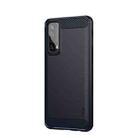 For Huawei P Smart 2021 / Y7A MOFI Gentleness Series Brushed Texture Carbon Fiber Soft TPU Case(Blue) - 1