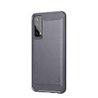 For Huawei P Smart 2021 / Y7A MOFI Gentleness Series Brushed Texture Carbon Fiber Soft TPU Case(Gray) - 1