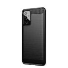 For Samsung Galaxy A82 / Quantum2 MOFI Gentleness Series Brushed Texture Carbon Fiber Soft TPU Case(Black) - 1