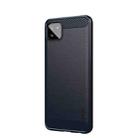 For Samsung Galaxy A22 5G MOFI Gentleness Series Brushed Texture Carbon Fiber Soft TPU Case(Blue) - 1