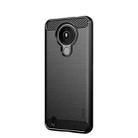 For Nokia 1.4 MOFI Gentleness Series Brushed Texture Carbon Fiber Soft TPU Case(Black) - 1