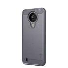 For Nokia 1.4 MOFI Gentleness Series Brushed Texture Carbon Fiber Soft TPU Case(Gray) - 1