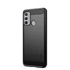 For Motorola G60 / G40 Fusion MOFI Gentleness Series Brushed Texture Carbon Fiber Soft TPU Case(Black) - 1