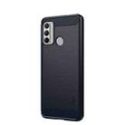 For Motorola G60 / G40 Fusion MOFI Gentleness Series Brushed Texture Carbon Fiber Soft TPU Case(Blue) - 1