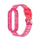 For Xiaomi Band 5 / Band 6 Transparent Case Watch Band(red) - 1