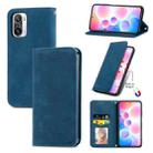 For Redmi Note 10 Pro / Note 10 Pro Max Retro Skin Feel Business Magnetic Horizontal Flip Leather Case With Holder & Card Slots & Wallet & Photo Frame(Blue) - 1