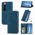 For Xiaomi Mi 10S Retro Skin Feel Business Magnetic Horizontal Flip Leather Case With Holder & Card Slots & Wallet & Photo Frame(Blue) - 1