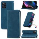 For OPPO Find X3 Pro Retro Skin Feel Business Magnetic Horizontal Flip Leather Case With Holder & Card Slots & Wallet & Photo Frame(Blue) - 1