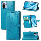 Halfway Mandala Embossing Pattern Horizontal Flip Leather Case with Holder & Card Slots & Wallet & Lanyard For Xiaomi 11 Lite(Blue) - 1