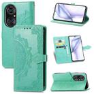 Halfway Mandala Embossing Pattern Horizontal Flip Leather Case with Holder & Card Slots & Wallet & Lanyard For Huawei  P50 Pro(Green) - 1