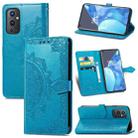 Halfway Mandala Embossing Pattern Horizontal Flip Leather Case with Holder & Card Slots & Wallet & Lanyard For OnePlus 9 Pro(Blue) - 1