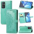 Halfway Mandala Embossing Pattern Horizontal Flip Leather Case with Holder & Card Slots & Wallet & Lanyard For OnePlus 9 Pro(Green) - 1