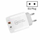 Dual Fast Charging 20W PD3.0+QC 3.0 Interface Travel Charger for iPhone, Huawei, Samsung, Xiaomi EU Plug - 1