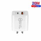 TCS-20WACA 20W PD Type-C + QC 3.0 USB Interface Fast Charging Travel Charger with USB-C / Type-C to 8 Pin Fast Charge Data Cable AU Plug - 2