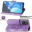 For OnePlus 9 Pro Butterfly Love Flowers Embossed Horizontal Flip Leather Case with Holder & Card Slots & Wallet & Lanyard(Light Purple) - 4