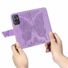 For OnePlus 9 Pro Butterfly Love Flowers Embossed Horizontal Flip Leather Case with Holder & Card Slots & Wallet & Lanyard(Light Purple) - 5