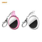 2 PCS ENKAY Hat-Prince Anti-fall Electroplate TPU Case Cover with Keychain Ring for AirTag(Pink + Transparent) - 1