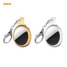 2 PCS ENKAY Hat-Prince Anti-fall Electroplate TPU Case Cover with Keychain Ring for AirTag(Gold  + Transparent) - 1