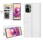 For Xiaomi Redmi Note 10S R64 Texture Single Horizontal Flip Protective Case with Holder & Card Slots & Wallet& Photo Frame(White) - 1