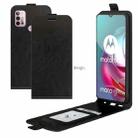 For Motorola Moto G30/G10 R64 Texture Single Vertical Flip Leather Protective Case with Card Slots & Photo Frame(Black) - 1