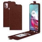 For Motorola Moto G30/G10 R64 Texture Single Vertical Flip Leather Protective Case with Card Slots & Photo Frame(Brown) - 1