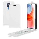 For Motorola Moto G Play 2021 R64 Texture Single Vertical Flip Leather Protective Case with Card Slots & Photo Frame(White) - 1