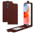 For Motorola Moto G Play 2021 R64 Texture Single Vertical Flip Leather Protective Case with Card Slots & Photo Frame(Brown) - 1