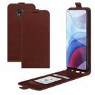 For Motorola Moto G Power 2021 R64 Texture Single Vertical Flip Leather Protective Case with Card Slots & Photo Frame(Brown) - 1