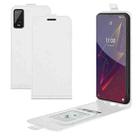 For wiko Power U20 R64 Texture Single Vertical Flip Leather Protective Case with Card Slots & Photo Frame(White) - 1