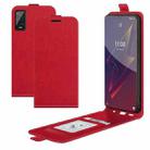 For wiko Power U20 R64 Texture Single Vertical Flip Leather Protective Case with Card Slots & Photo Frame(Red) - 1