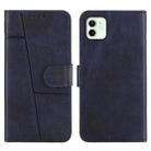 For iPhone 12 mini Stitching Calf Texture Buckle Horizontal Flip Leather Case with Holder & Card Slots & Wallet & Lanyard(Blue) - 3