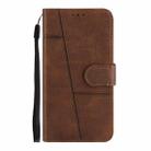 For iPhone 11 Pro Max Stitching Calf Texture Buckle Horizontal Flip Leather Case with Holder & Card Slots & Wallet & Lanyard (Brown) - 2