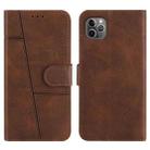 For iPhone 11 Pro Max Stitching Calf Texture Buckle Horizontal Flip Leather Case with Holder & Card Slots & Wallet & Lanyard (Brown) - 3
