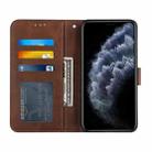 For iPhone 11 Pro Max Stitching Calf Texture Buckle Horizontal Flip Leather Case with Holder & Card Slots & Wallet & Lanyard (Brown) - 4